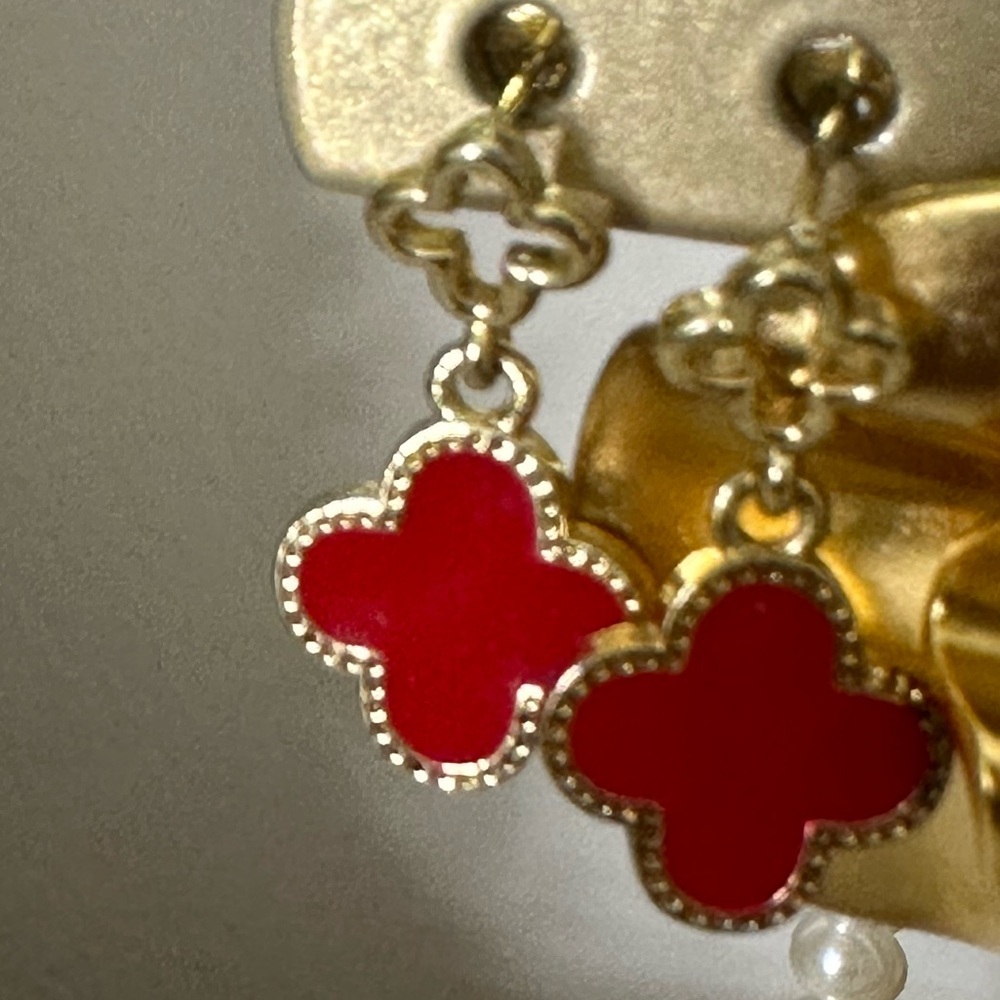 Red earrings